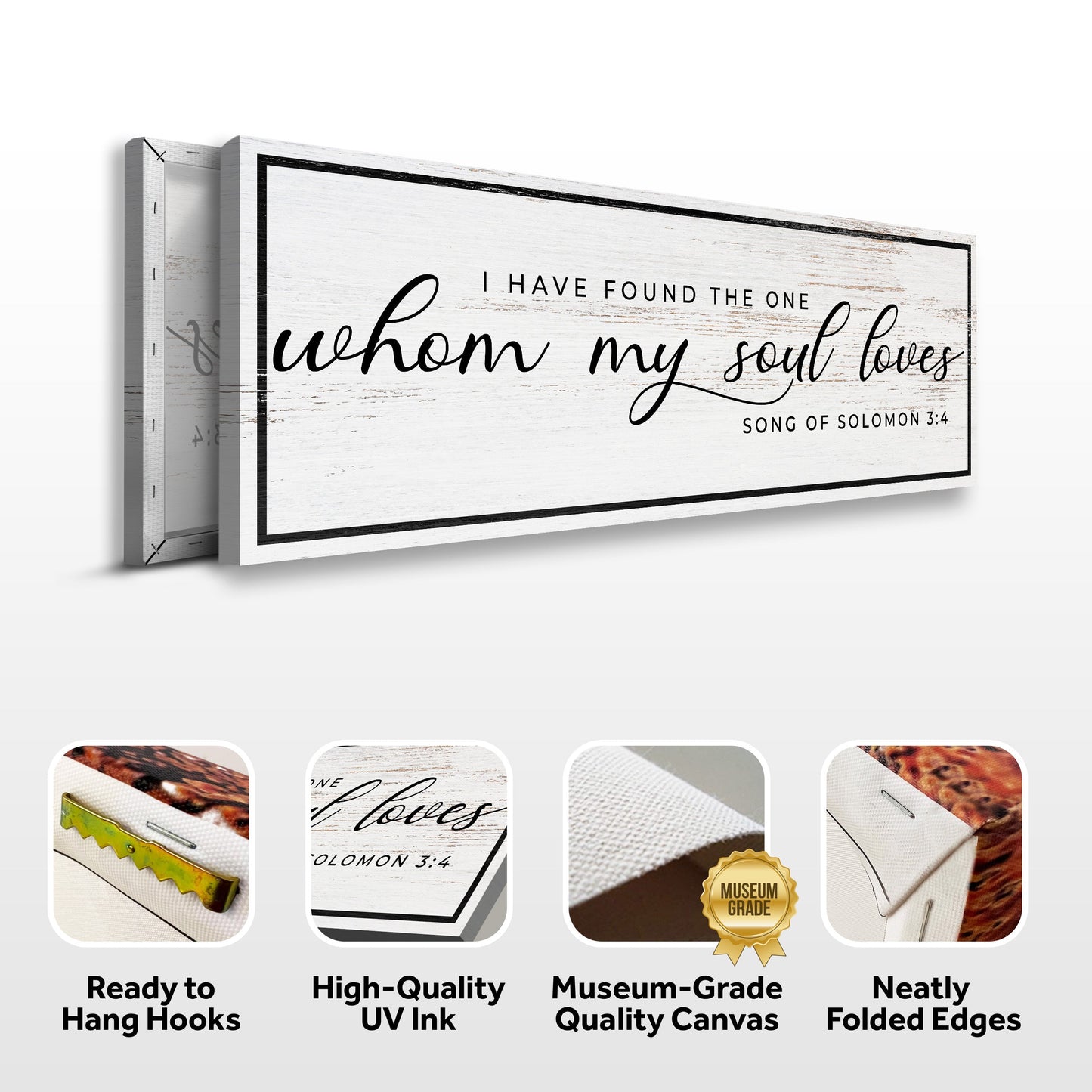 Song of Solomon 3:4 I Have Found The One Christian Canvas Wall Art