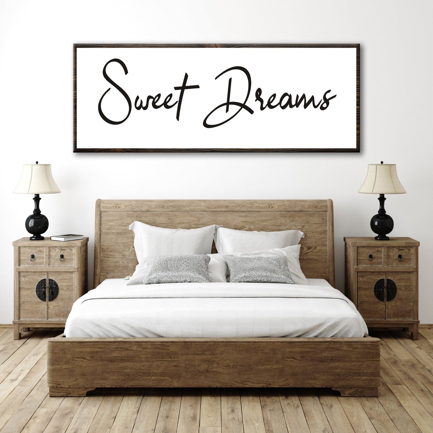 Sweet Dreams Rustic Bedroom Canvas Sign