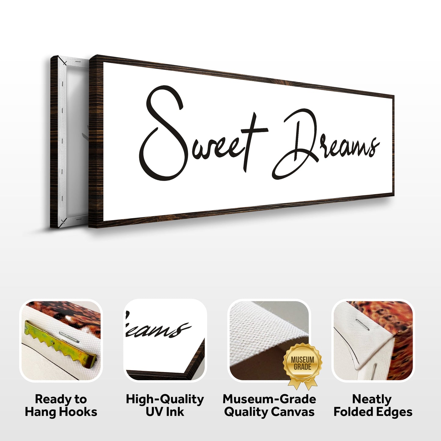 Sweet Dreams Rustic Bedroom Canvas Sign