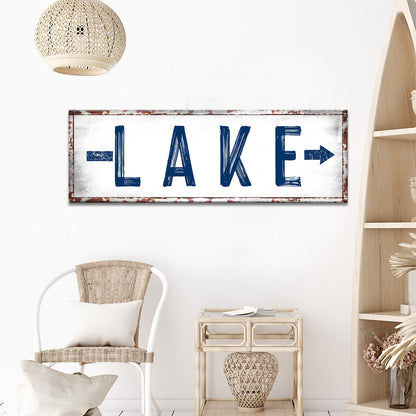 Lake Arrow canvas shown in a styled room setting, view 2