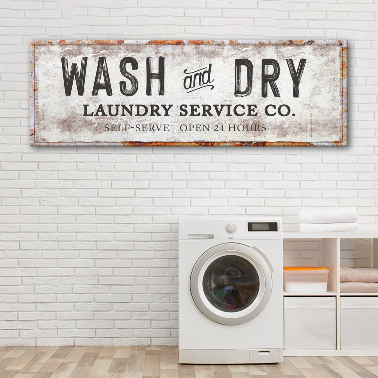 Wash And Dry Laundry Service Co Canvas Wall Art