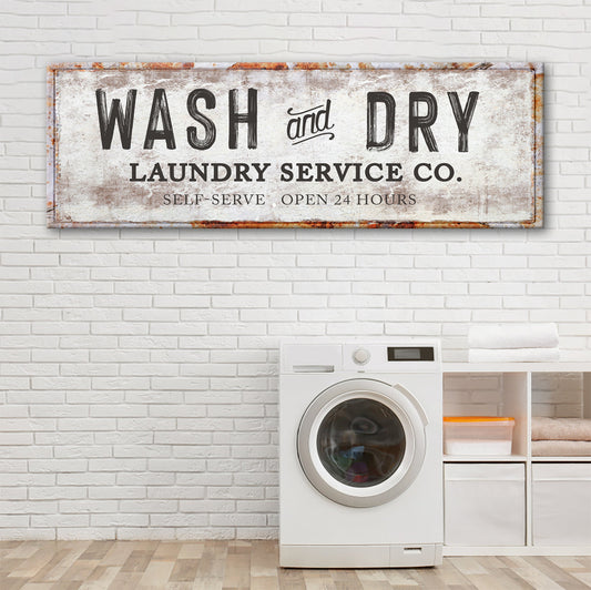 Wash And Dry Laundry Service Co Canvas Wall Art