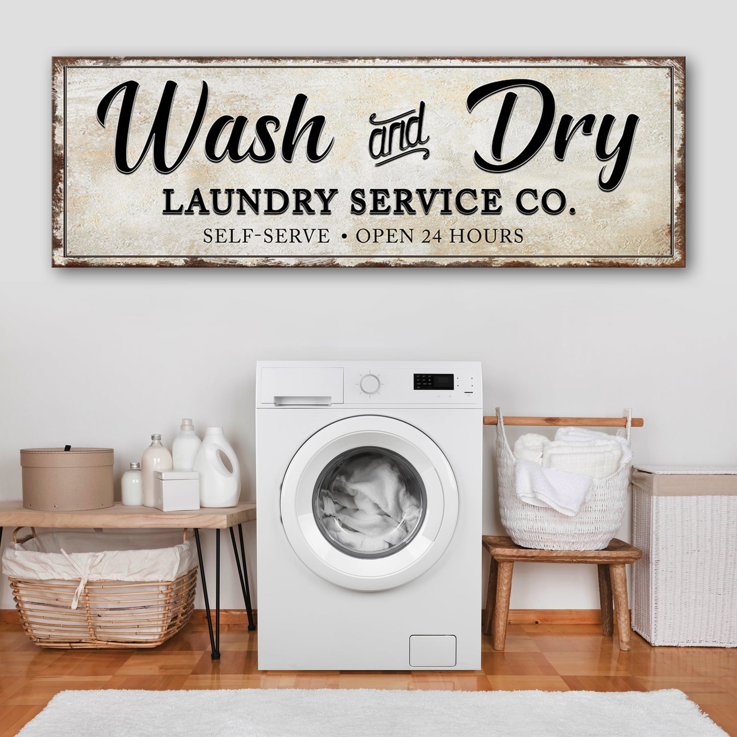 Wash And Dry Laundry Service Co Canvas Wall Art