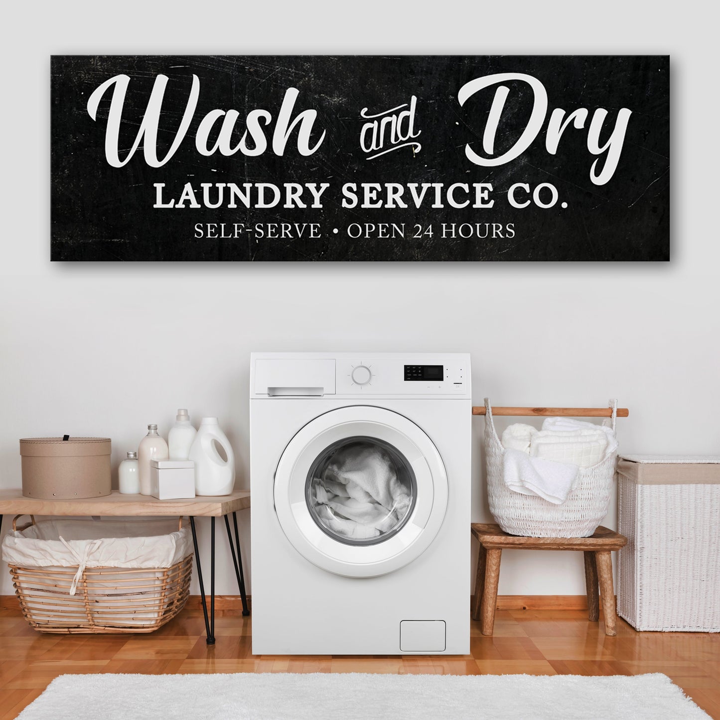 Wash And Dry Laundry Service Co Canvas Wall Art