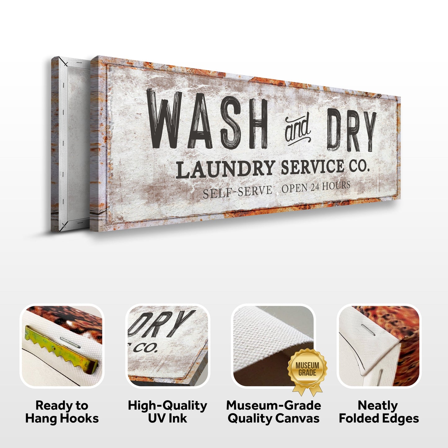 Wash And Dry Laundry Service Co Canvas Wall Art