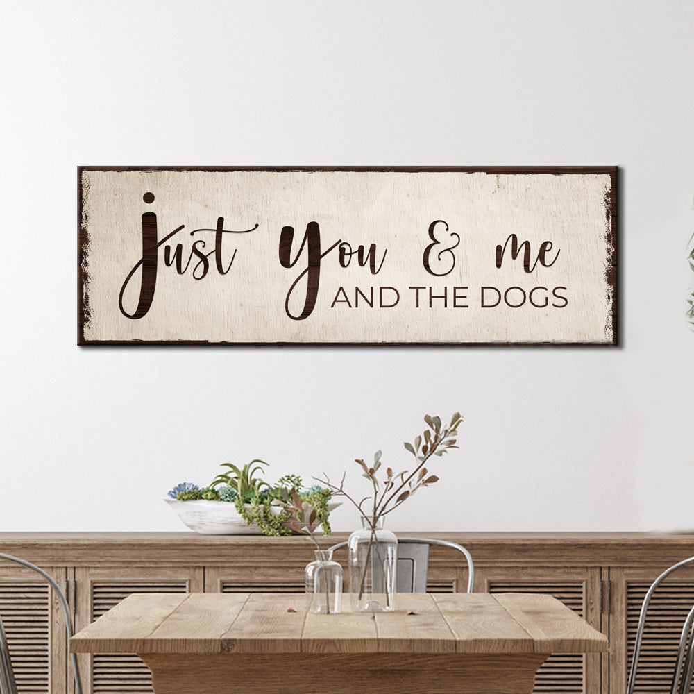 Just You, Me, And The Dogs Canvas Wall Art