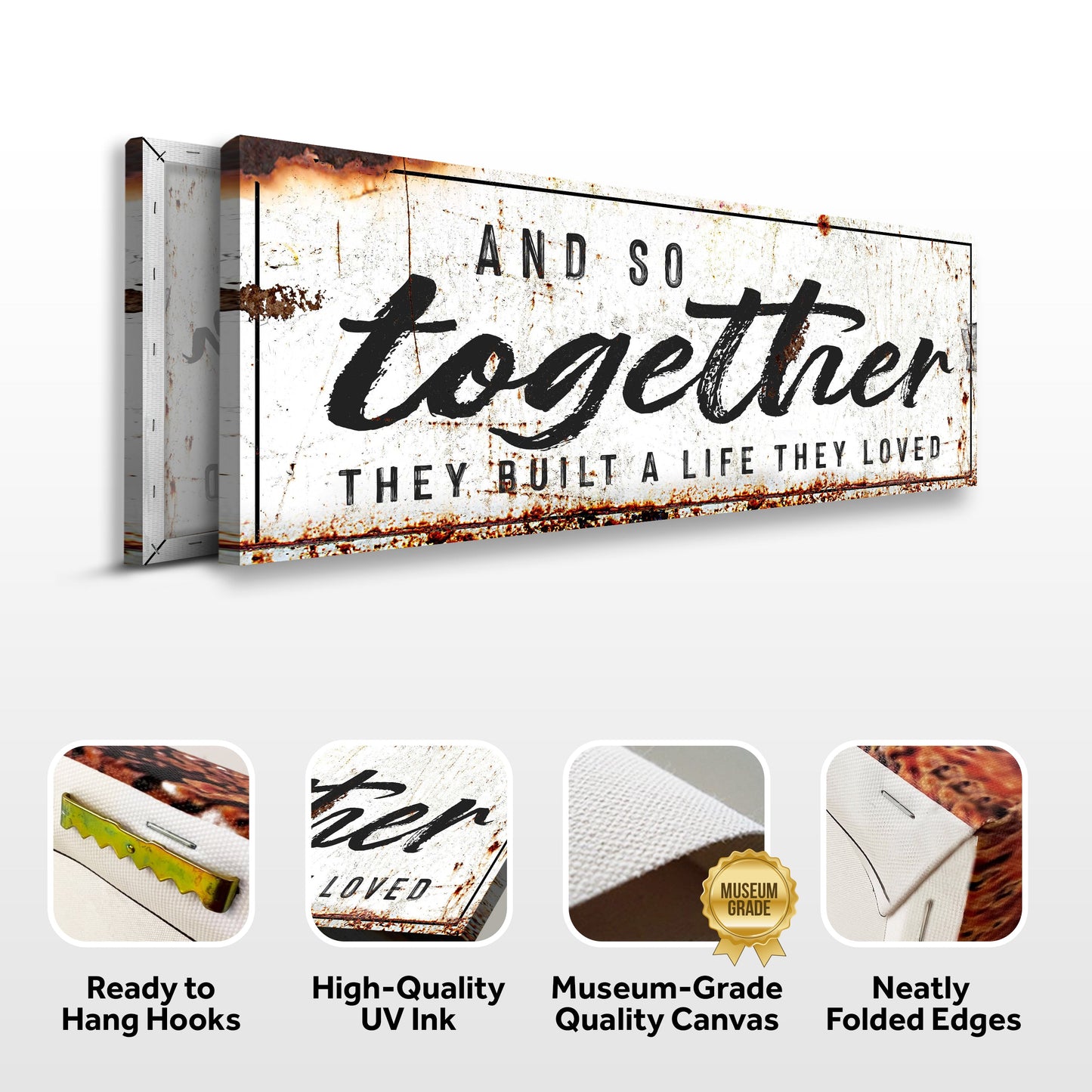 And So Together They Built A Life They Loved Canvas Wall Art