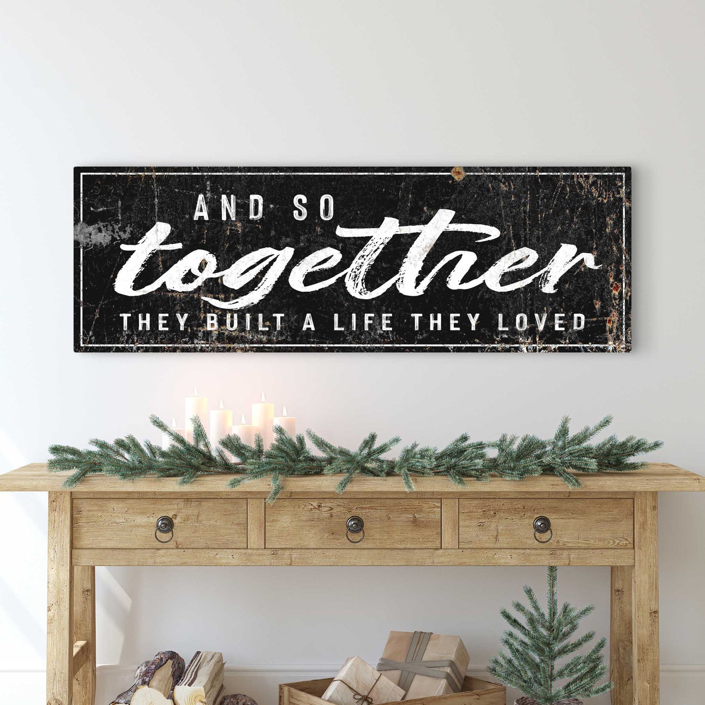And So Together They Built A Life They Loved Canvas Wall Art