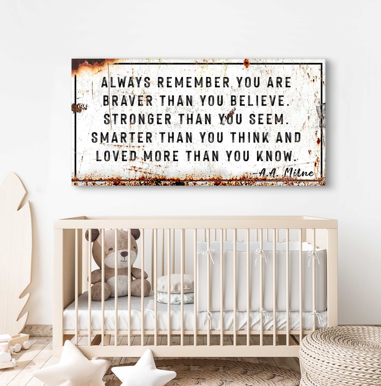 You Are Loved More Than You Know rustic canvas wall art