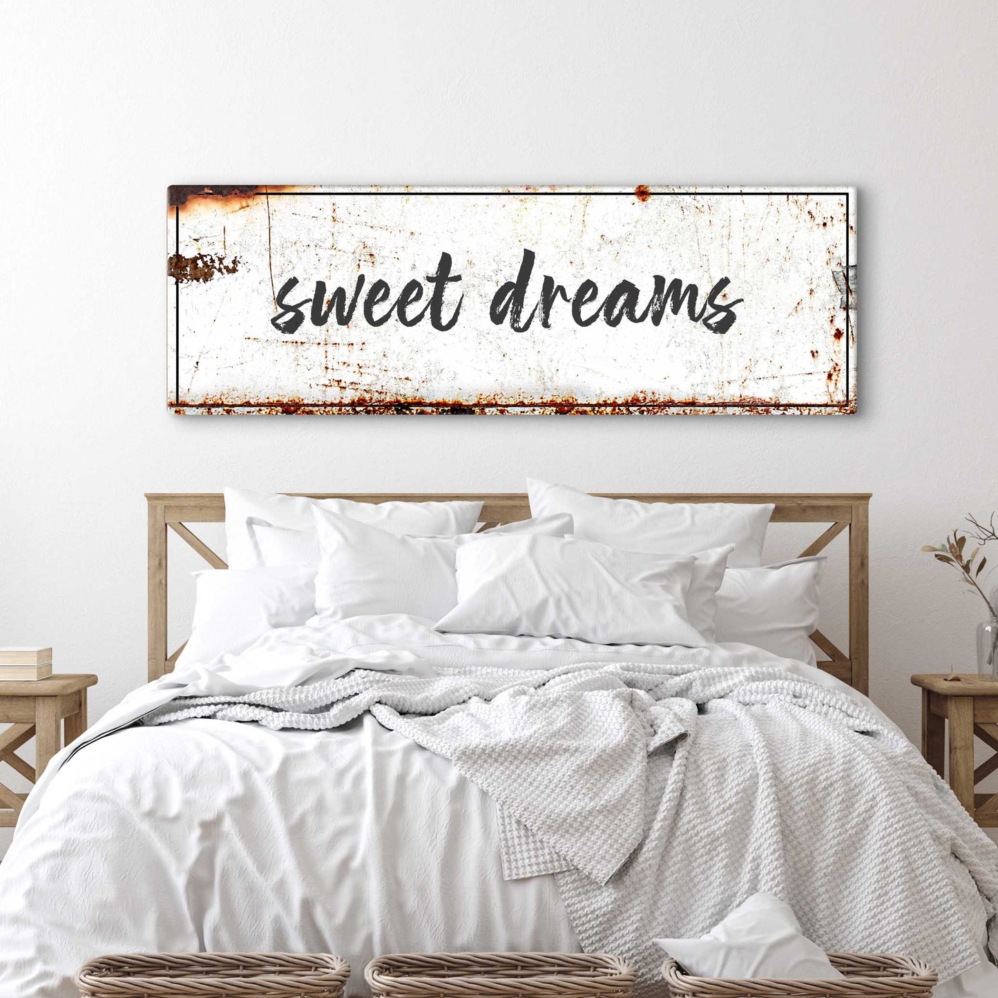 Sweet Dreams bedroom canvas wall art sign