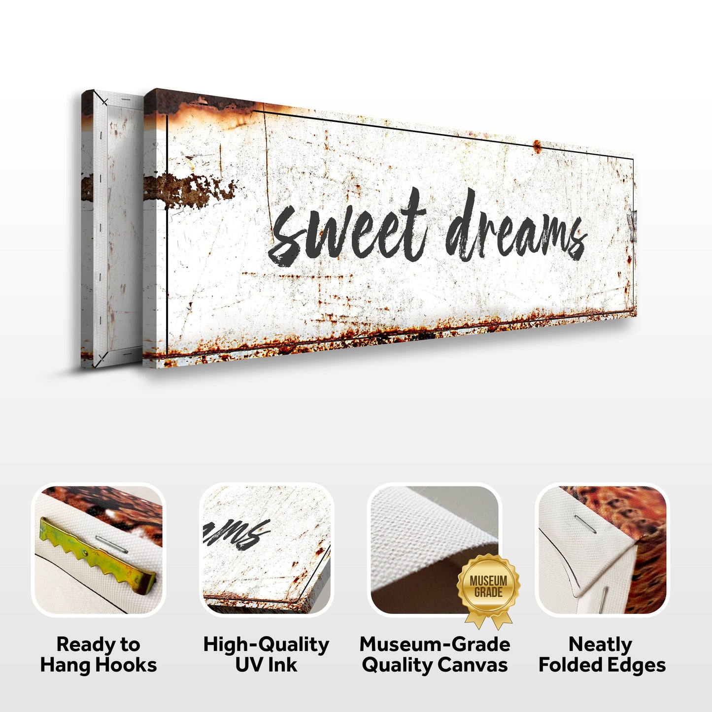 Sweet Dreams Bedroom Canvas Wall Art
