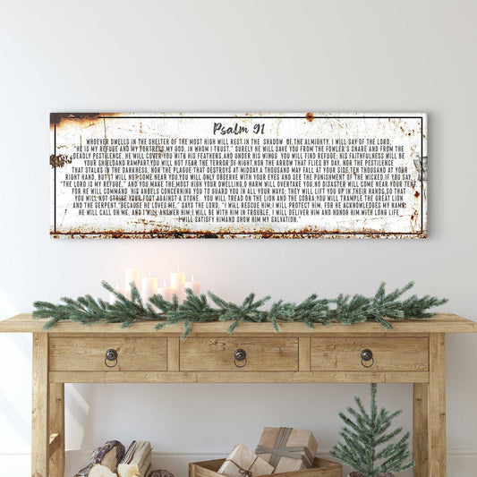 Psalm 91 He Is My Refuge Canvas Wall Art