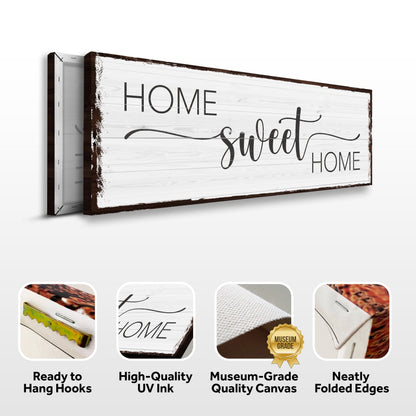Home Sweet Home Rustic Canvas Sign