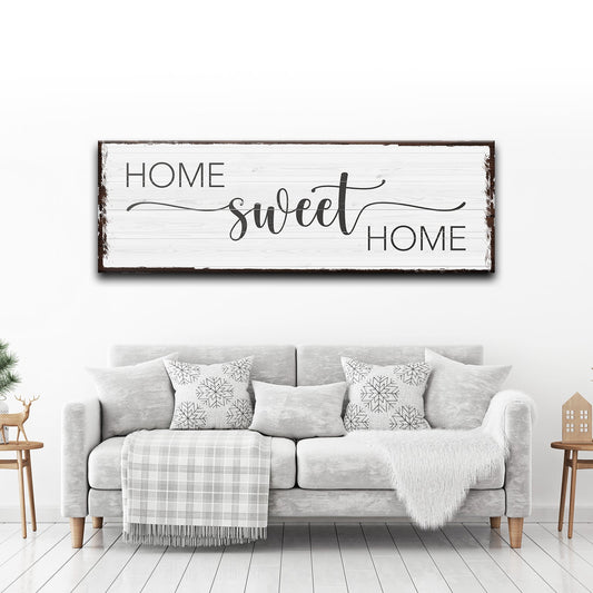 Home Sweet Home Rustic Canvas Sign