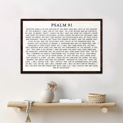 Psalm 91 Whoever Dwells Faith Canvas Sign