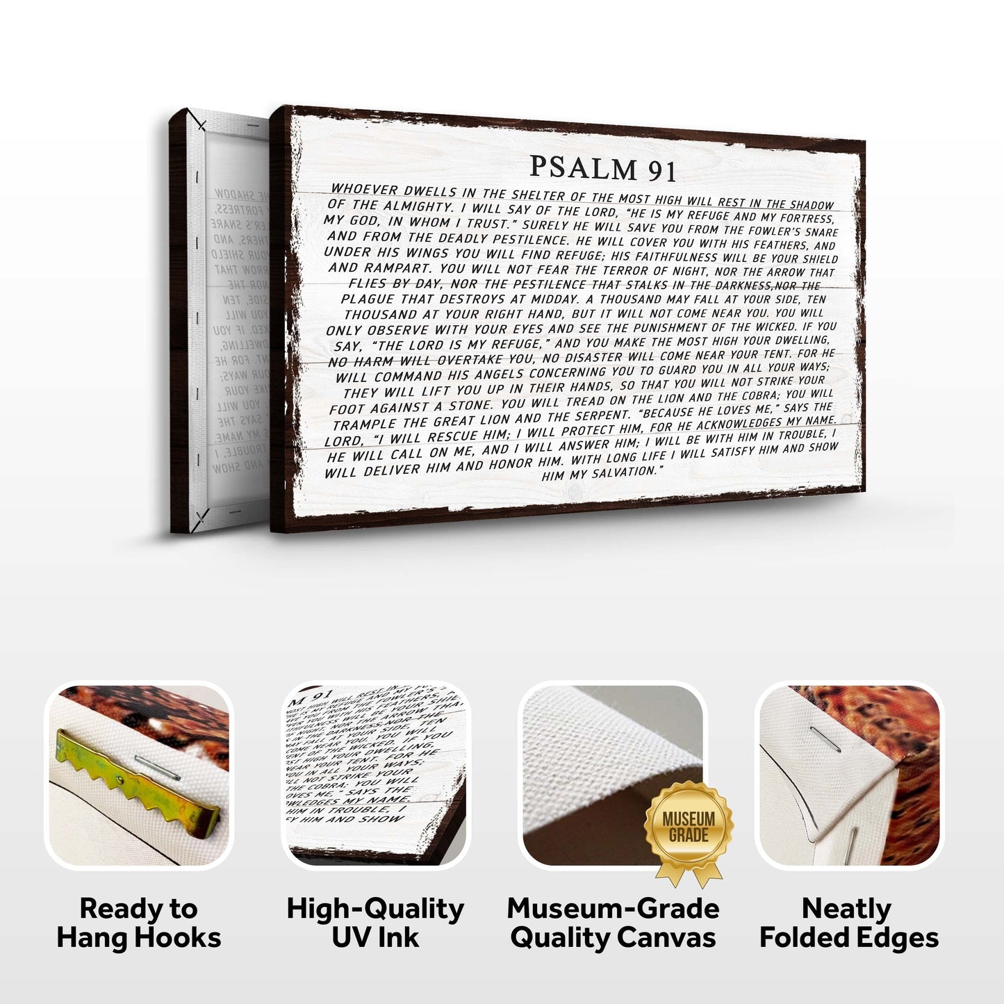 Psalm 91 Whoever Dwells Faith Canvas Sign