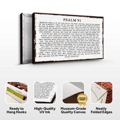 Psalm 91 Whoever Dwells Faith Canvas Sign