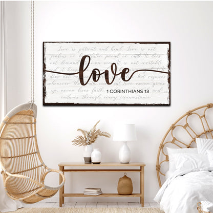 1 Corinthians 13 Love Faith Canvas Sign