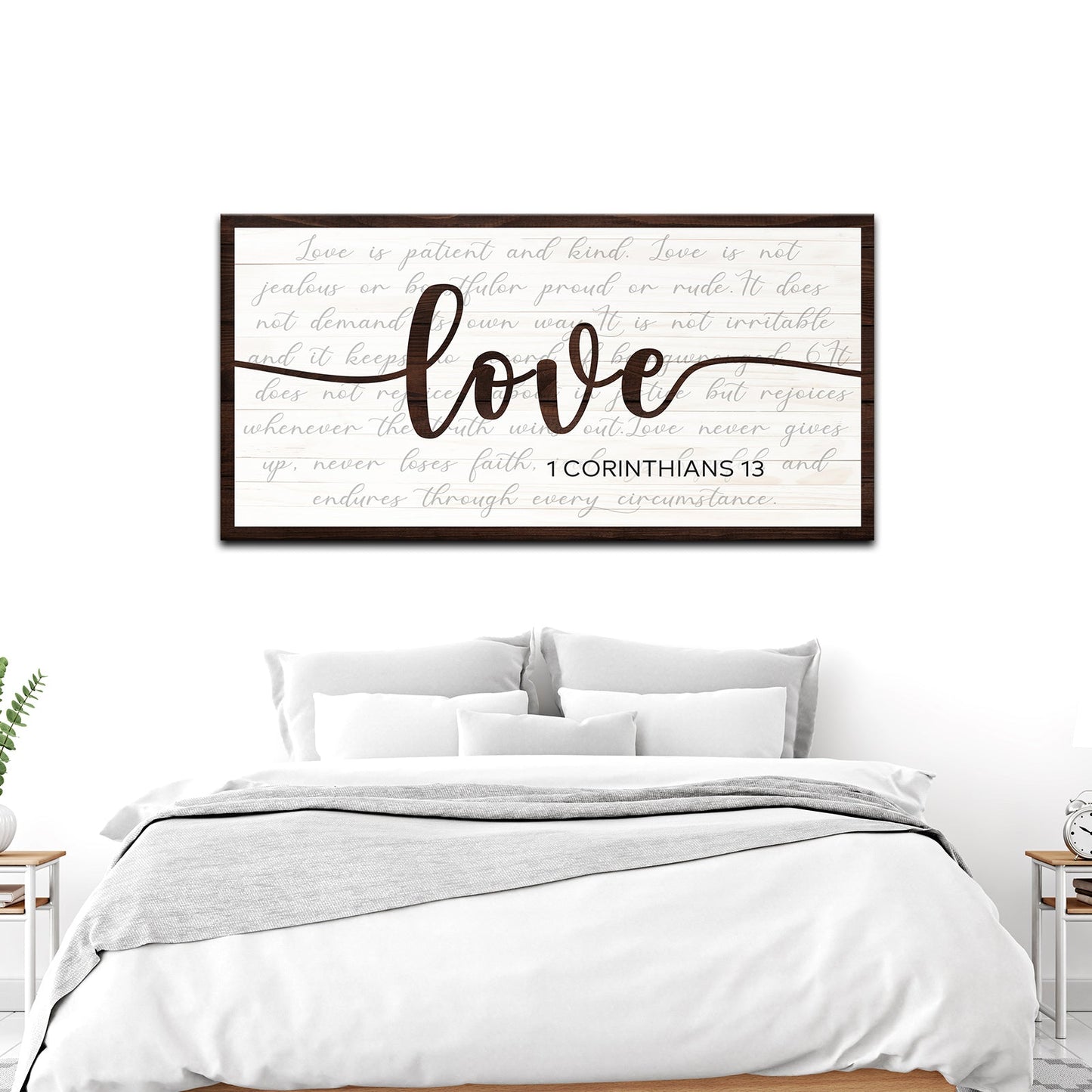 1 Corinthians 13 Love Faith Canvas Sign