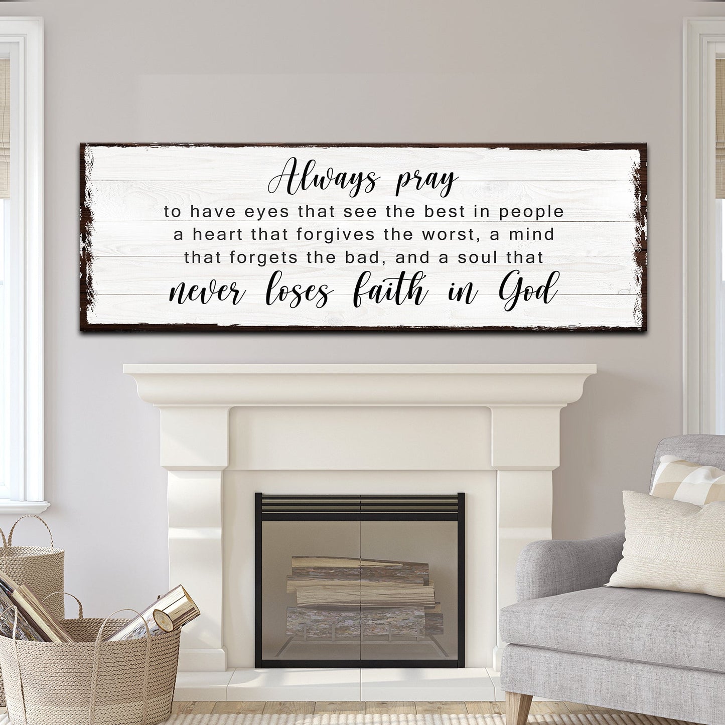 Never Lose Faith In God Canvas Sign