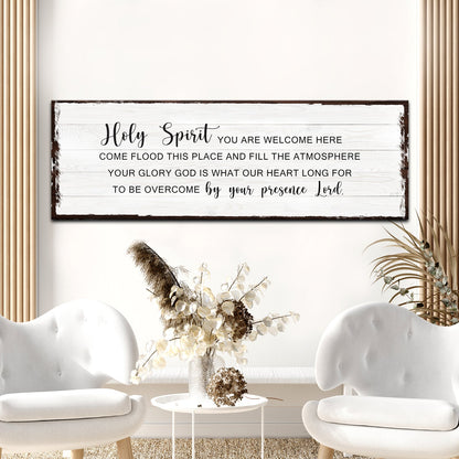 Holy Spirit rustic faith scripture canvas wall sign