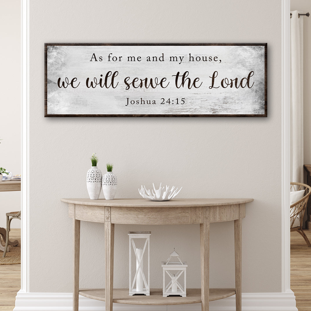 Joshua 24:15 We Will Serve The Lord faith canvas wall art