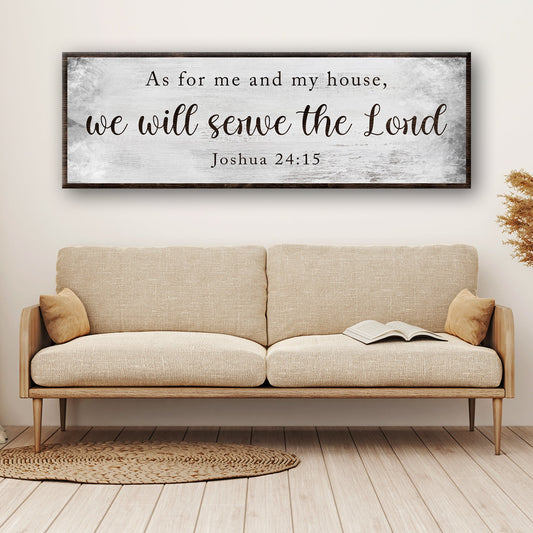 Joshua 24:15 We Will Serve The Lord Faith Canvas Wall Art