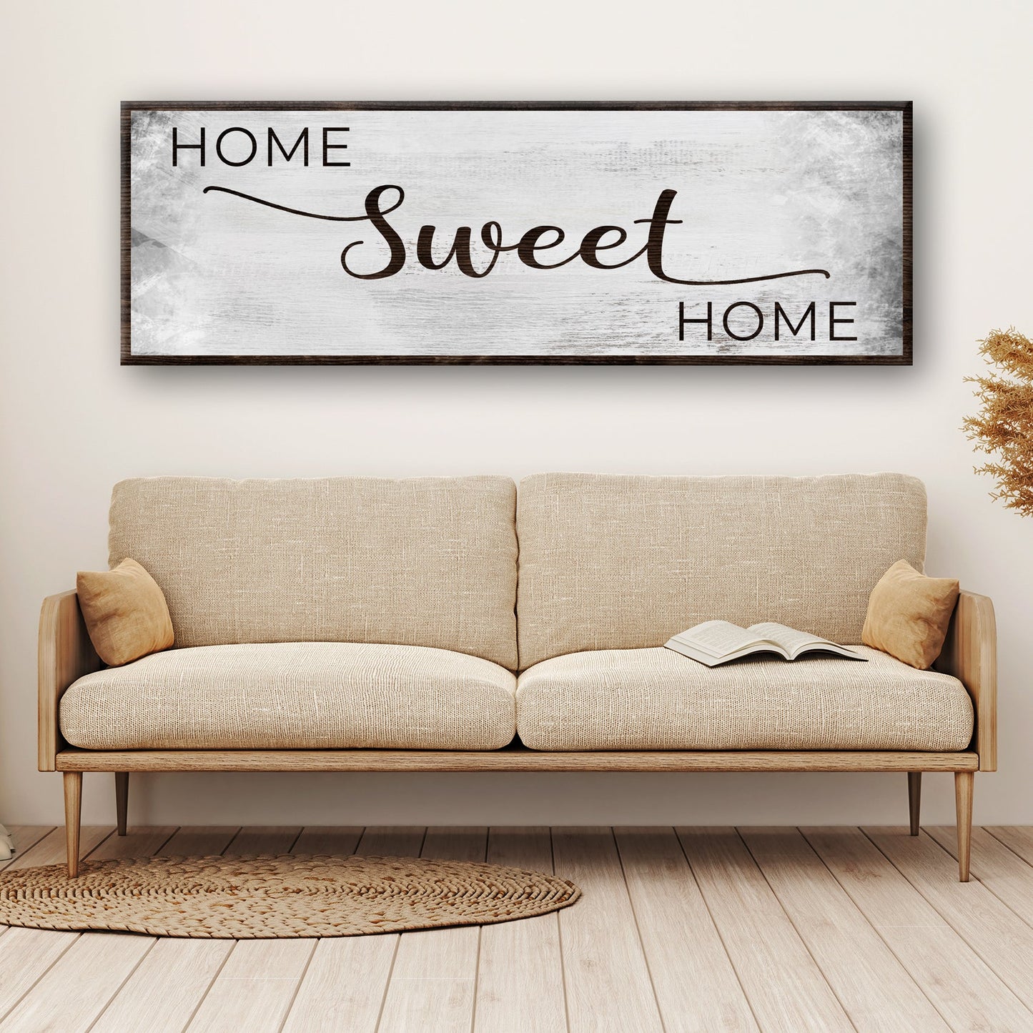 Home Sweet Home grunge canvas wall art sign