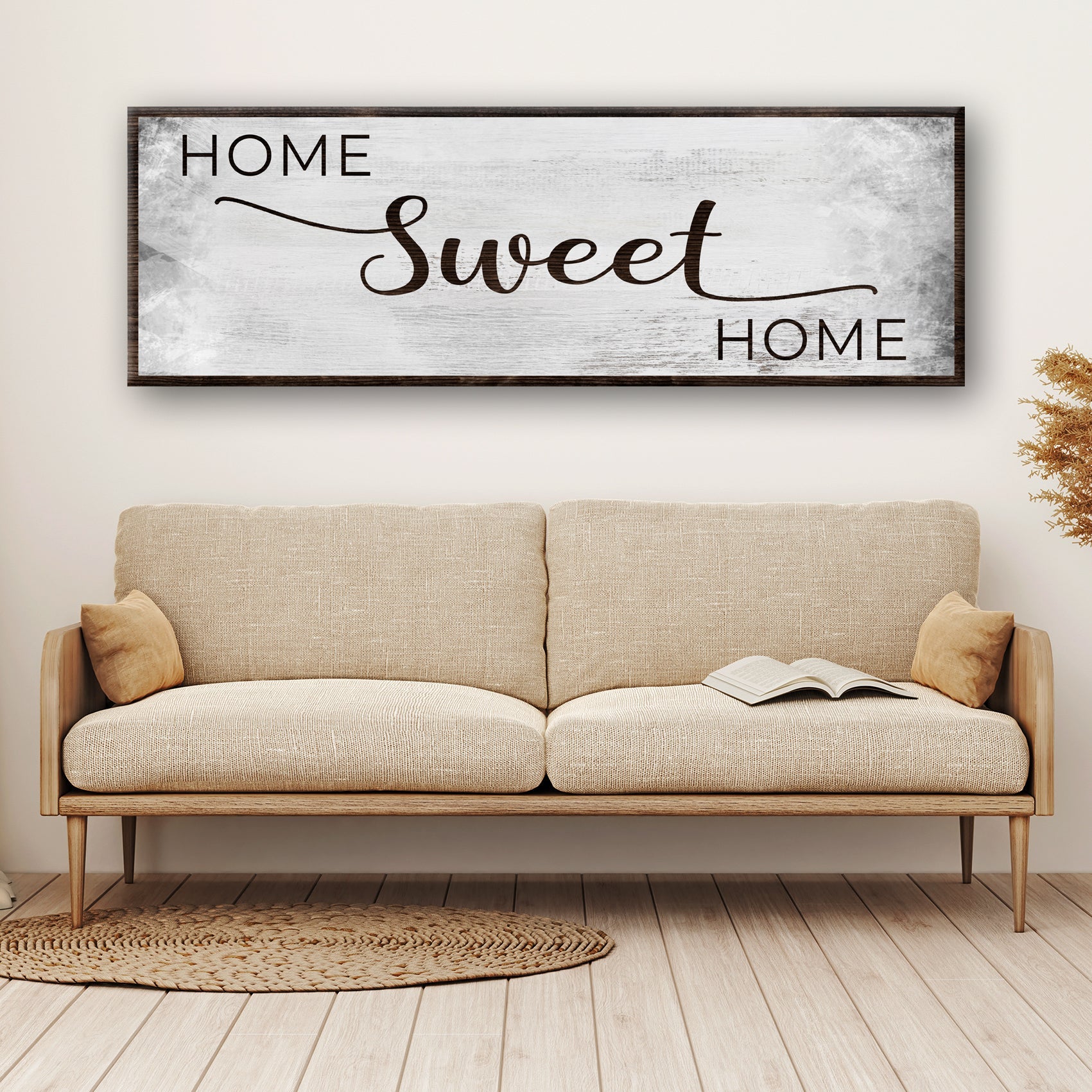 Home Sweet Home grunge canvas wall art sign