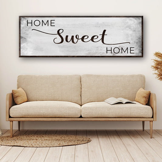 Home Sweet Home grunge canvas wall art sign