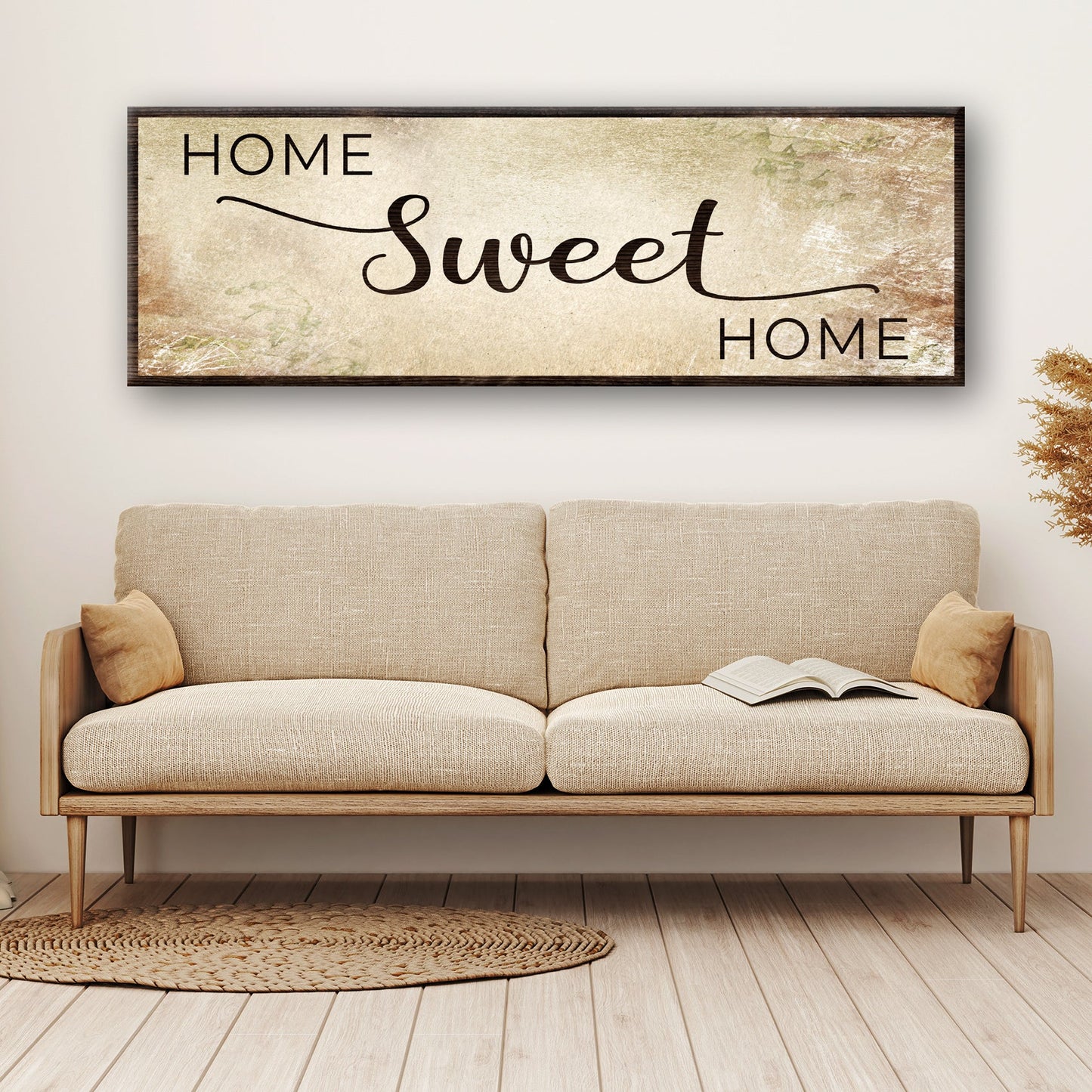 Home Sweet Home Grunge Canvas Wall Art