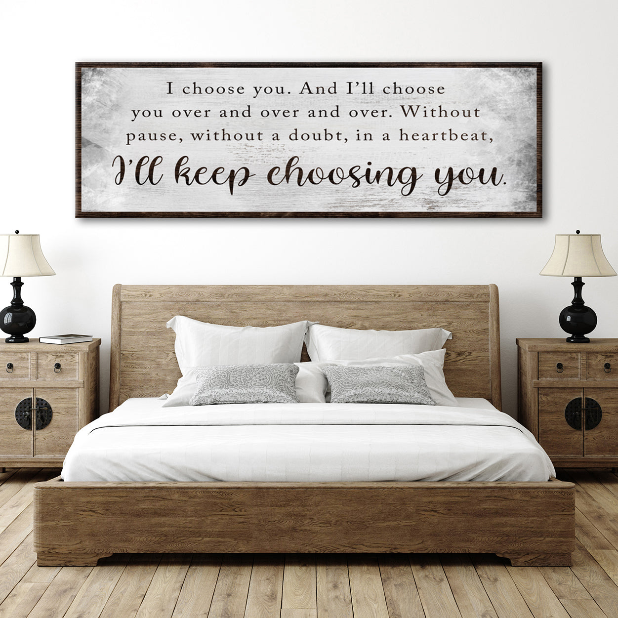 I'll Keep Choosing You couple canvas wall art