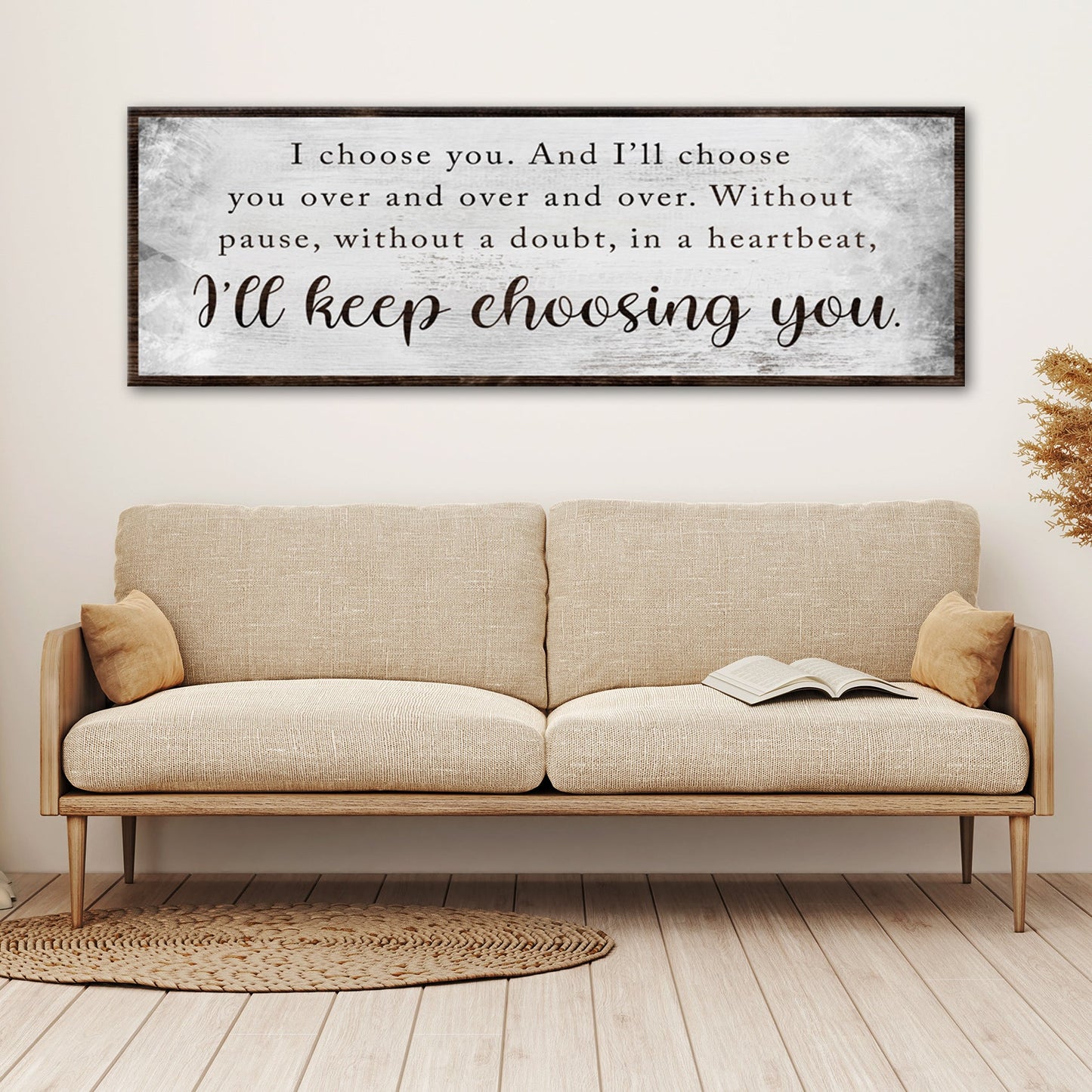 I'll Keep Choosing You Couple Canvas Wall Art