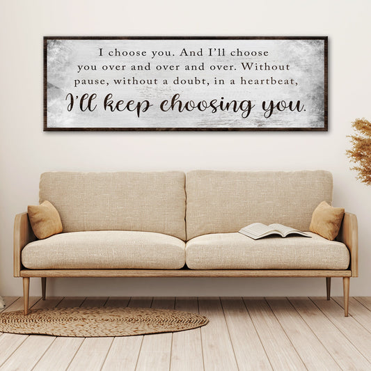 I'll Keep Choosing You Couple Canvas Wall Art