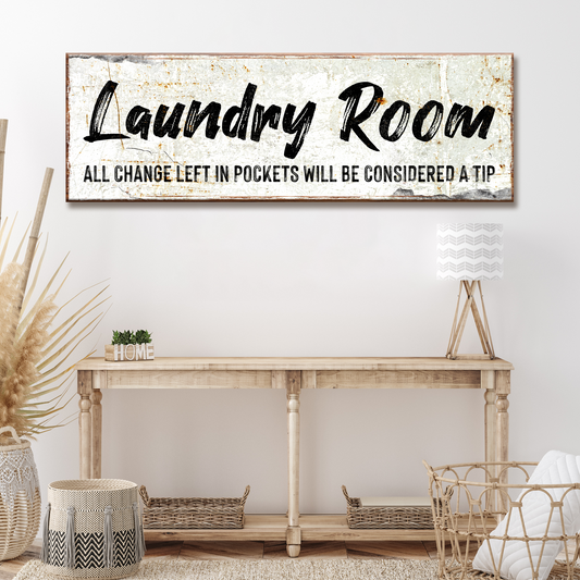 Laundry Room Personalized Canvas Sign II