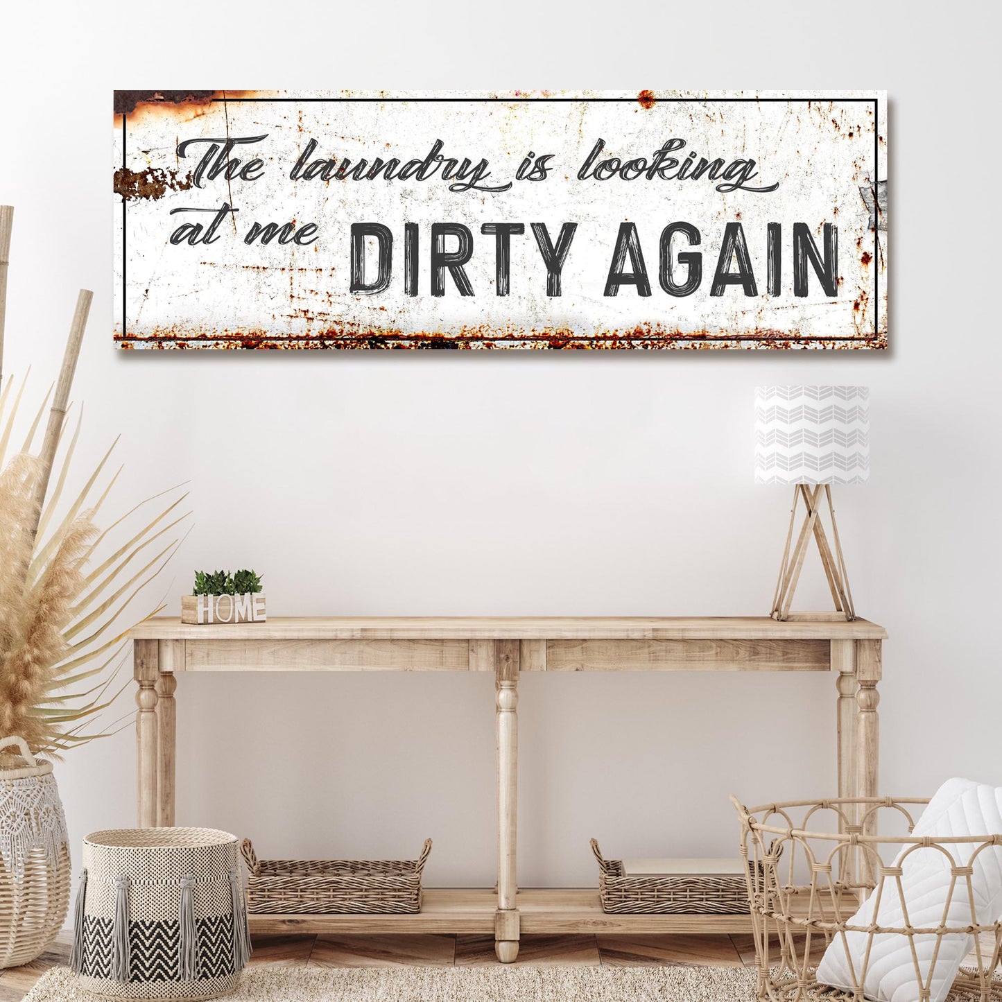 Dirty Laundry Room Canvas Sign