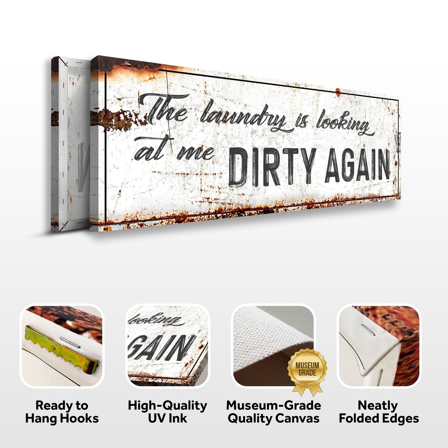 Dirty Laundry Room Canvas Sign