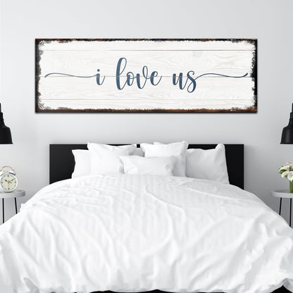 I Love Us couple canvas sign, personalized romantic wall art, ready to hang