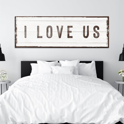 I Love Us Couple Canvas Sign