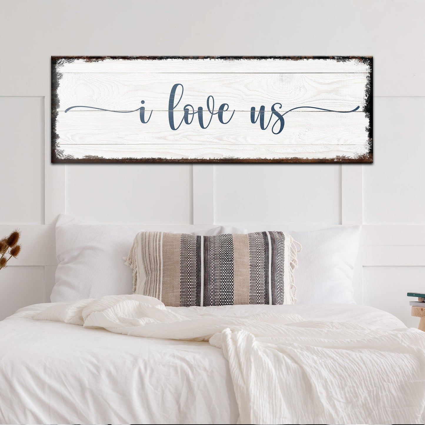 I Love Us Couple Canvas Sign