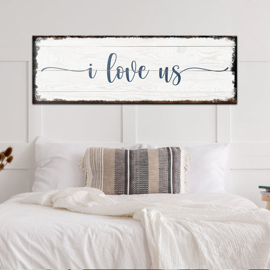 I Love Us Couple Canvas Sign