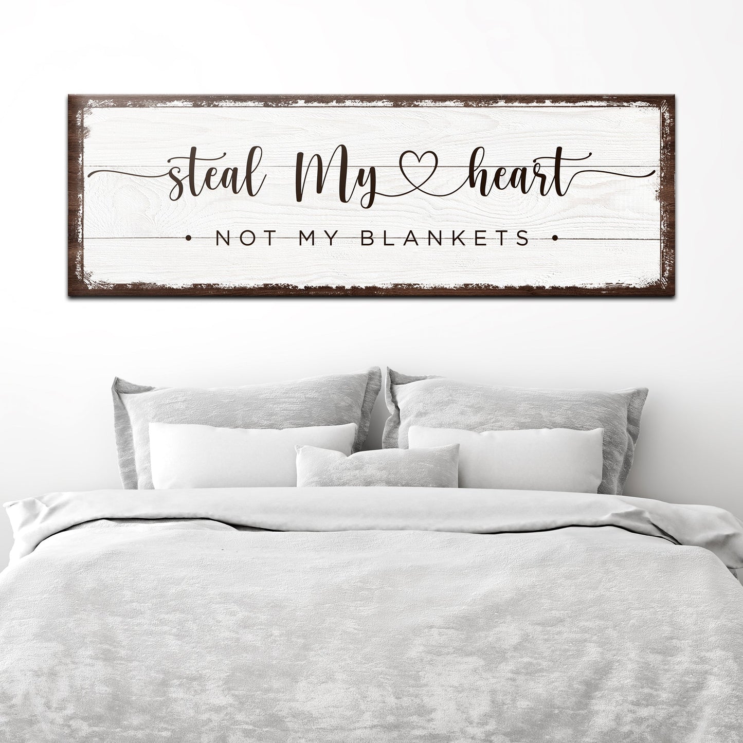 Steal My Heart Not My Blanket Couple Canvas Sign