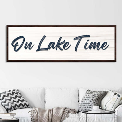 On Lake Time Canvas Wall Art