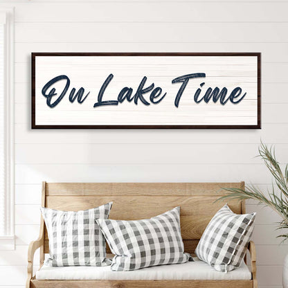 On Lake Time Canvas Wall Art