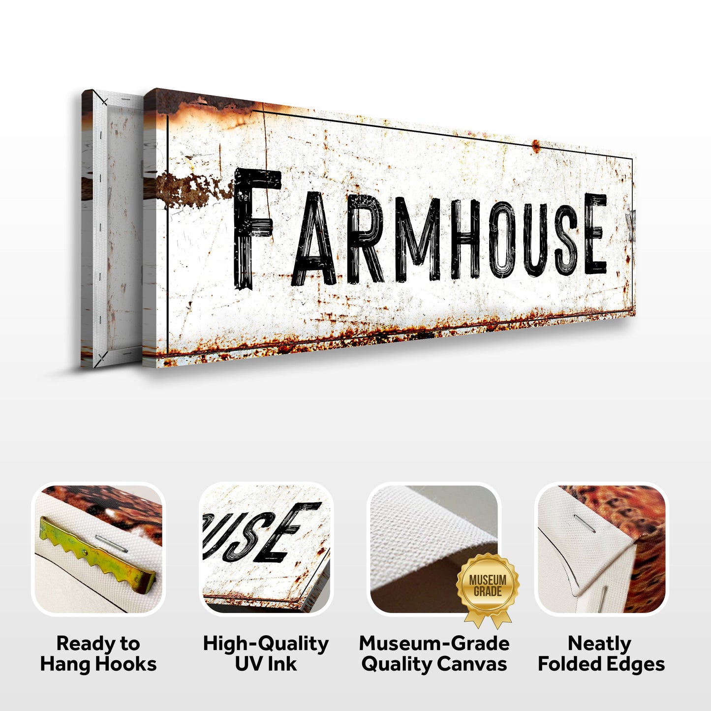 Rustic Farmhouse Personalized Canvas Sign III