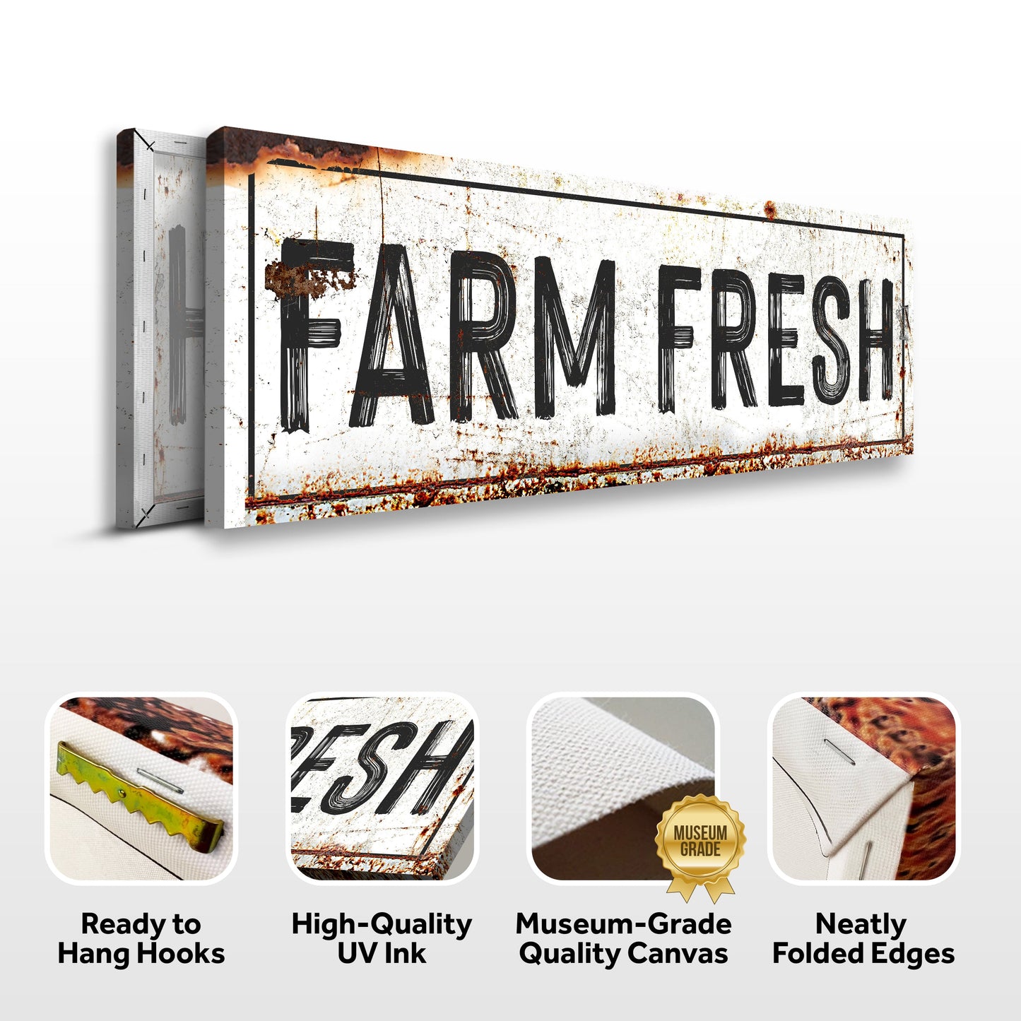 Farm Fresh Personalized Canvas Sign