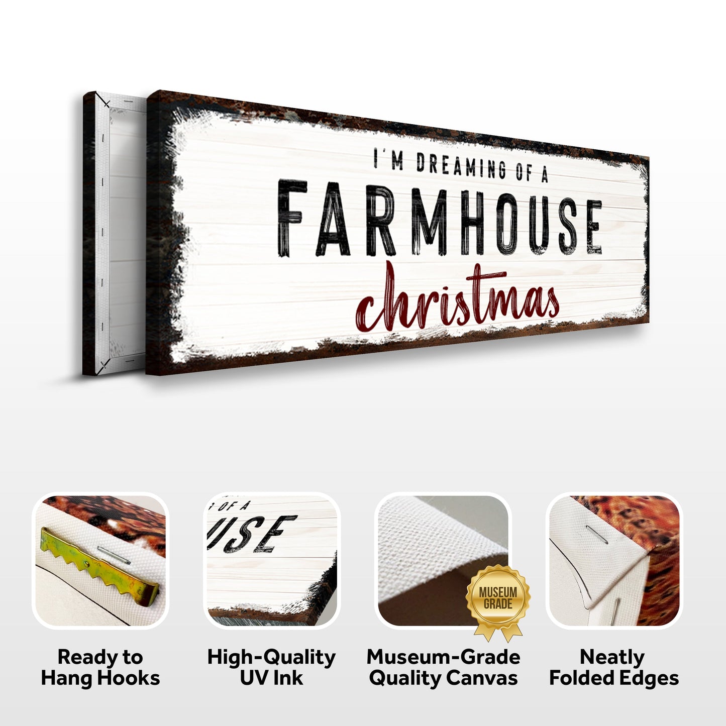 Farmhouse Christmas Canvas Sign