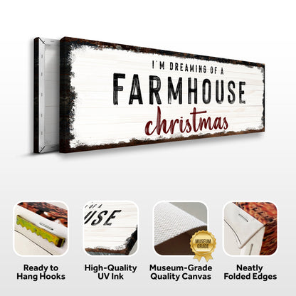 Farmhouse Christmas Canvas Sign