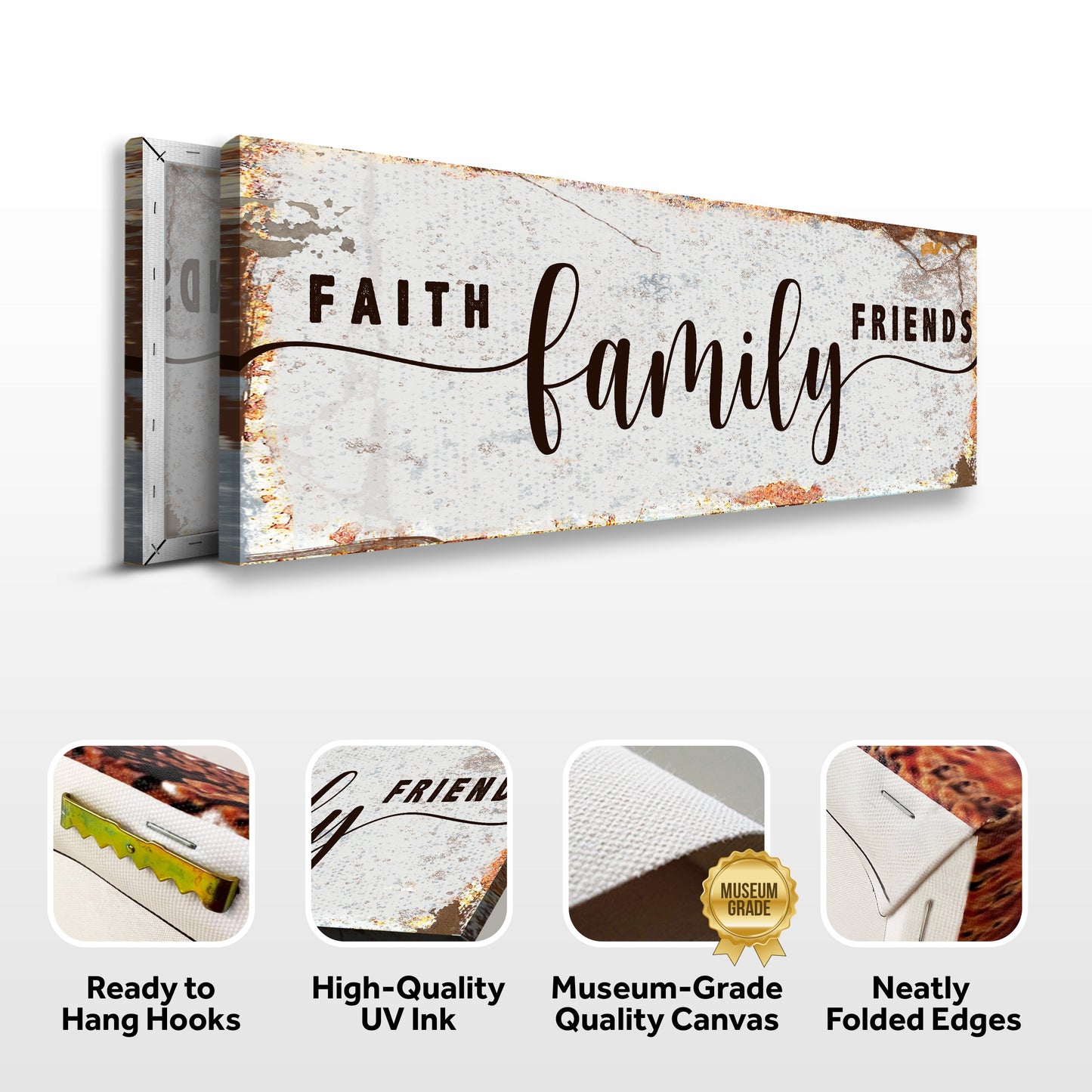 Faith Family Friends Canvas Wall Art
