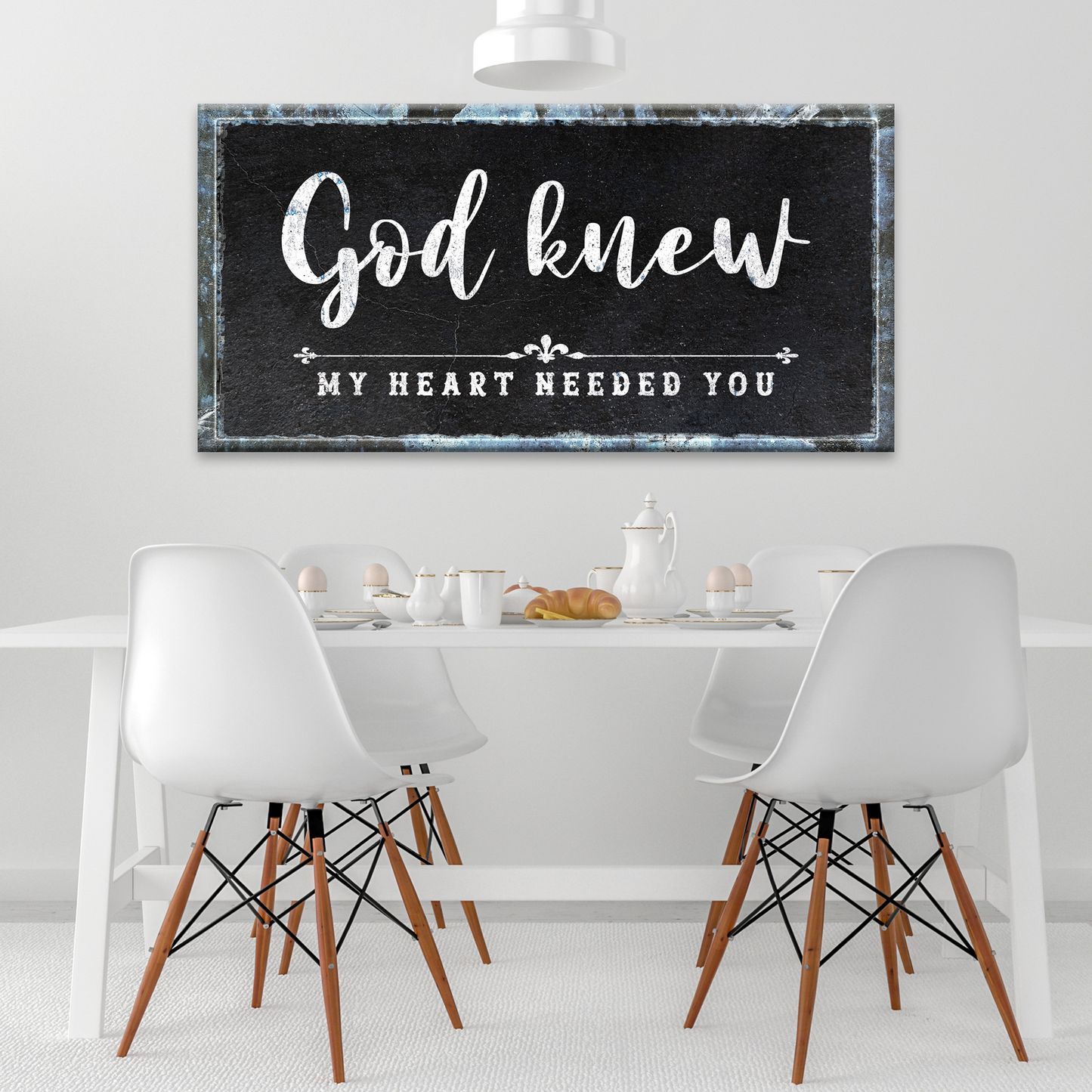 God Knew Canvas Wall Art - Inspirational Faith Sign
